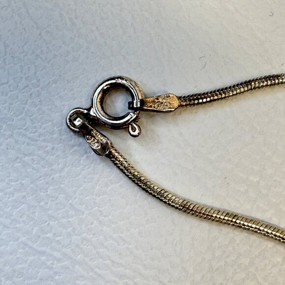 Sterling Silver Italian Snake Chain Bracelet Signed Minimal Dainty 7.5" - Picture 5 of 7